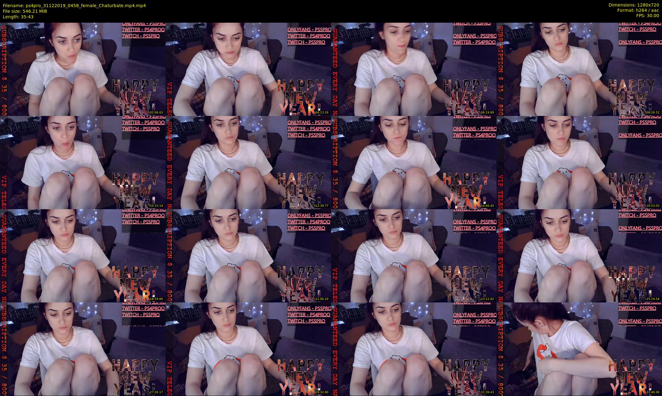 ps4pro — 36 minute Chaturbate female cam show recording, 720p, Dec 31, 2019