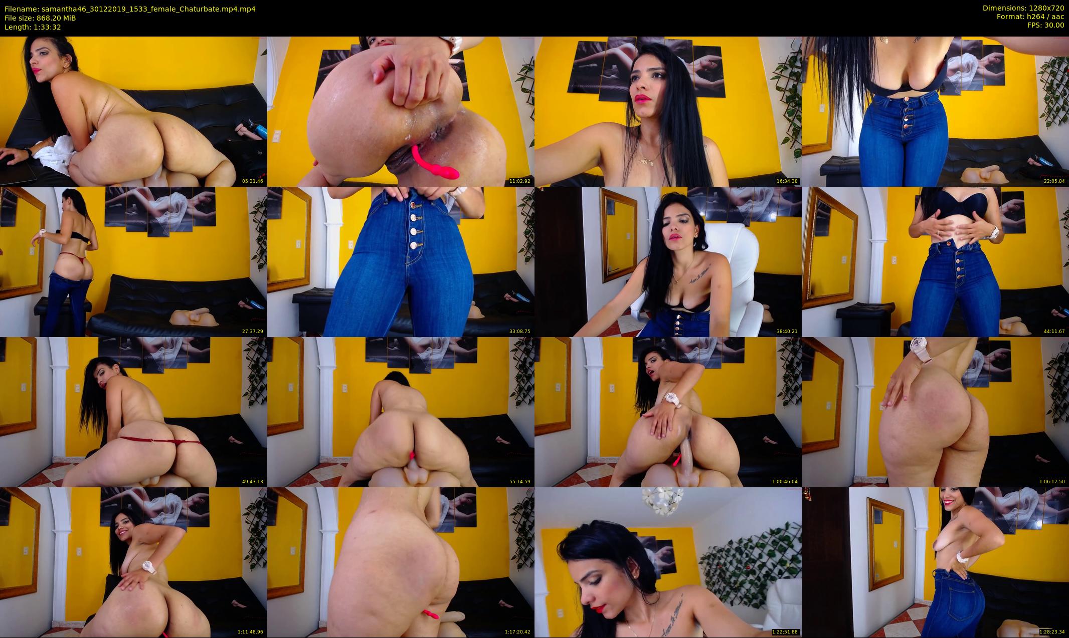 samantha46 — 94 minute Chaturbate female cam show recording, 720p, Dec 30, 2019