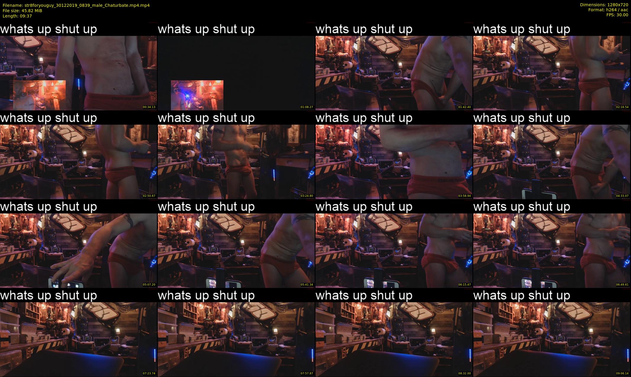 str8foryouguy — 10 minute Chaturbate male cam show recording, 720p, Dec 30, 2019