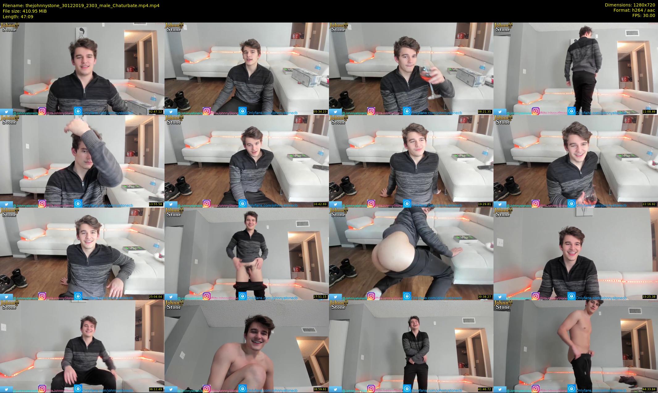 thejohnnystone — 48 minute Chaturbate male cam show recording, 720p, Dec 30, 2019