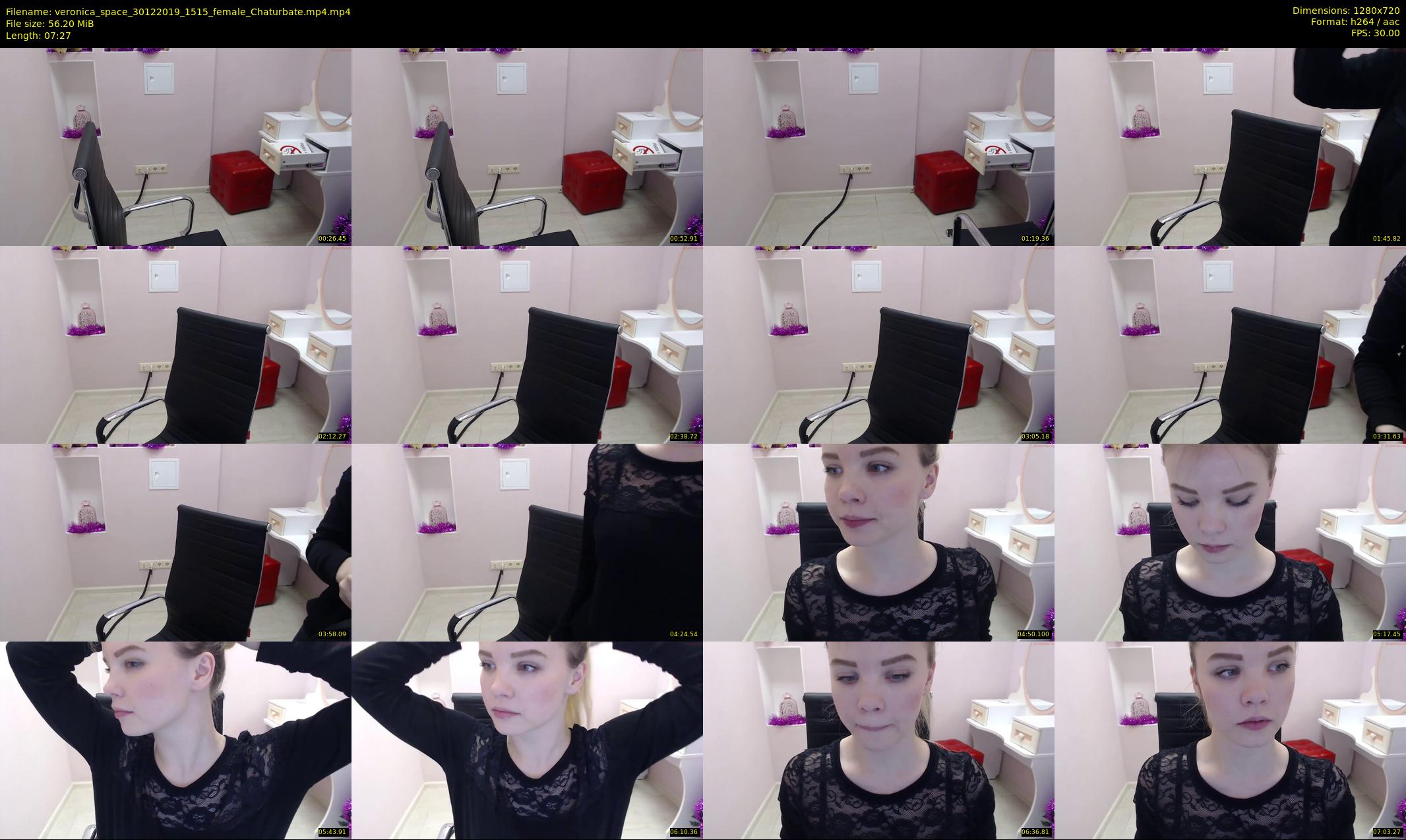 veronica_space — 8 minute Chaturbate female cam show recording, 720p, Dec 30, 2019