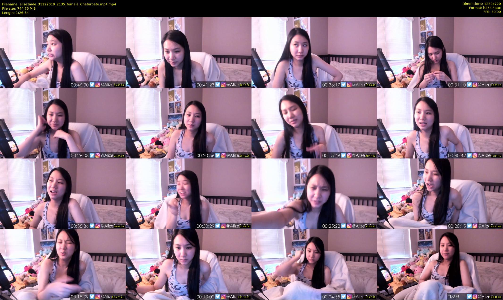 alizezaide — 87 minute Chaturbate female cam show recording, 720p, Dec 31, 2019