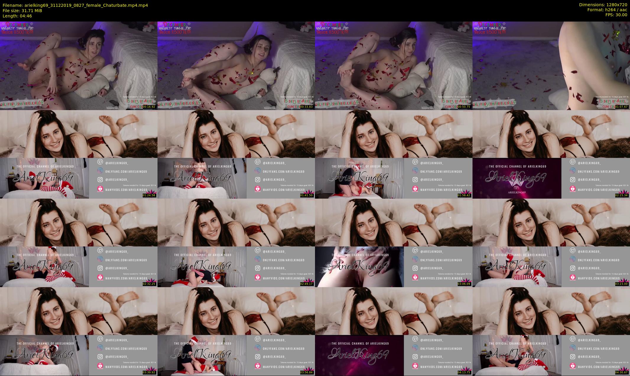 arielking69 — 5 minute Chaturbate female cam show recording, 720p, Dec 31, 2019