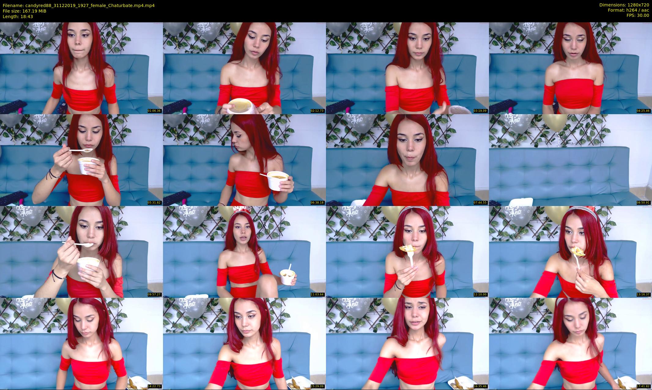 candyred88 — 19 minute Chaturbate female cam show recording, 720p, Dec 31, 2019