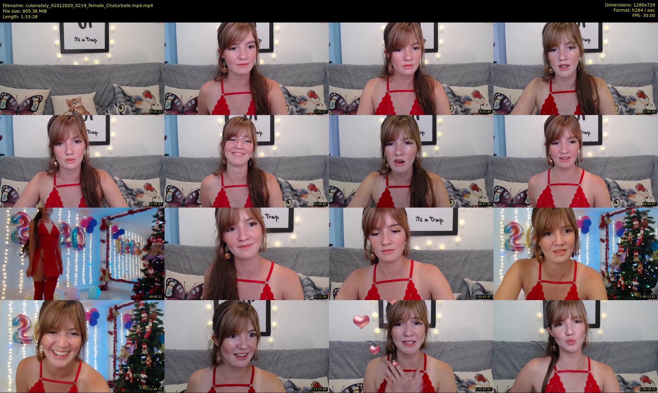 cutenataly — 94 minute Chaturbate female cam show recording, 720p, Jan 1, 2020