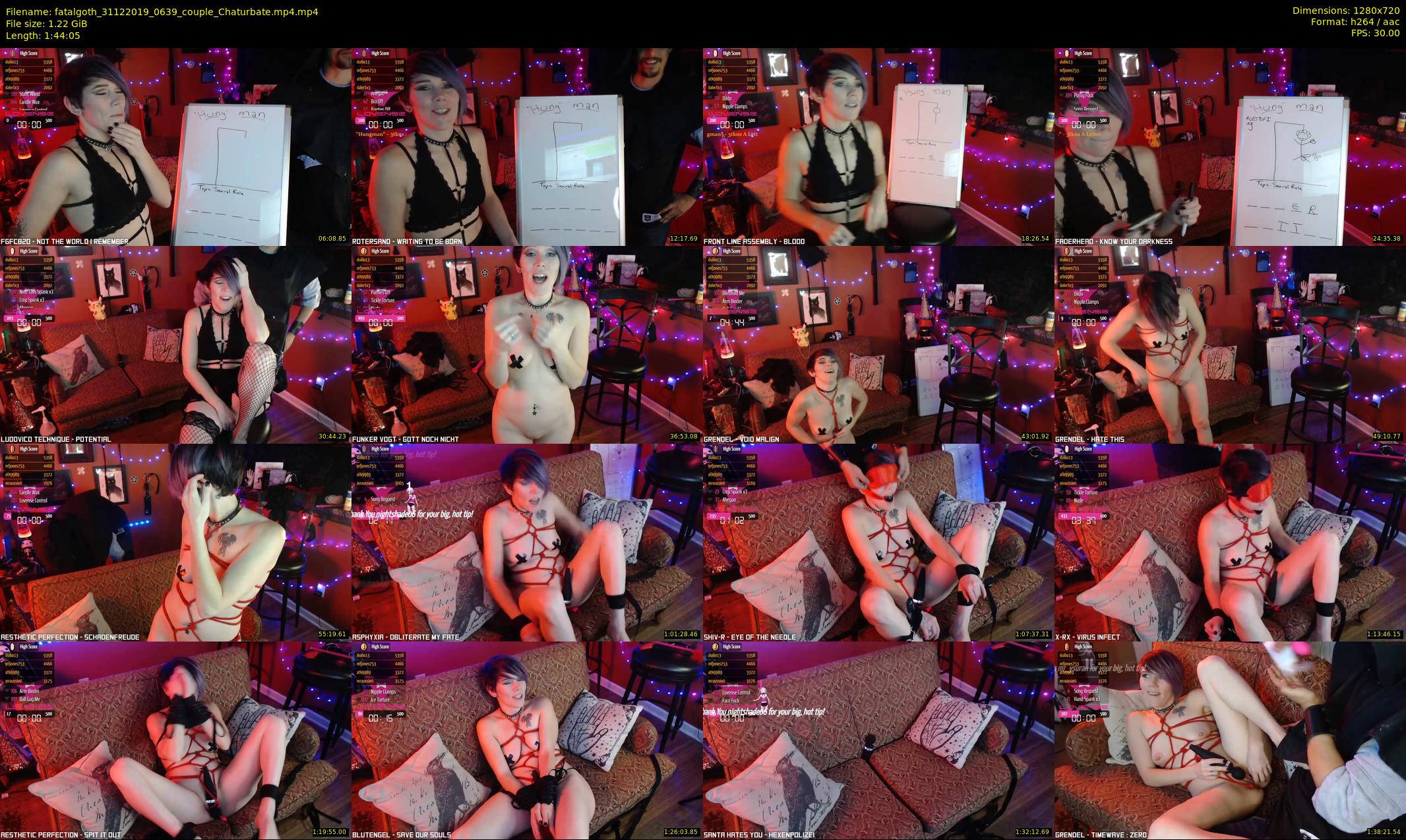fatalgoth — 105 minute Chaturbate couple cam show recording, 720p, Dec 31, 2019