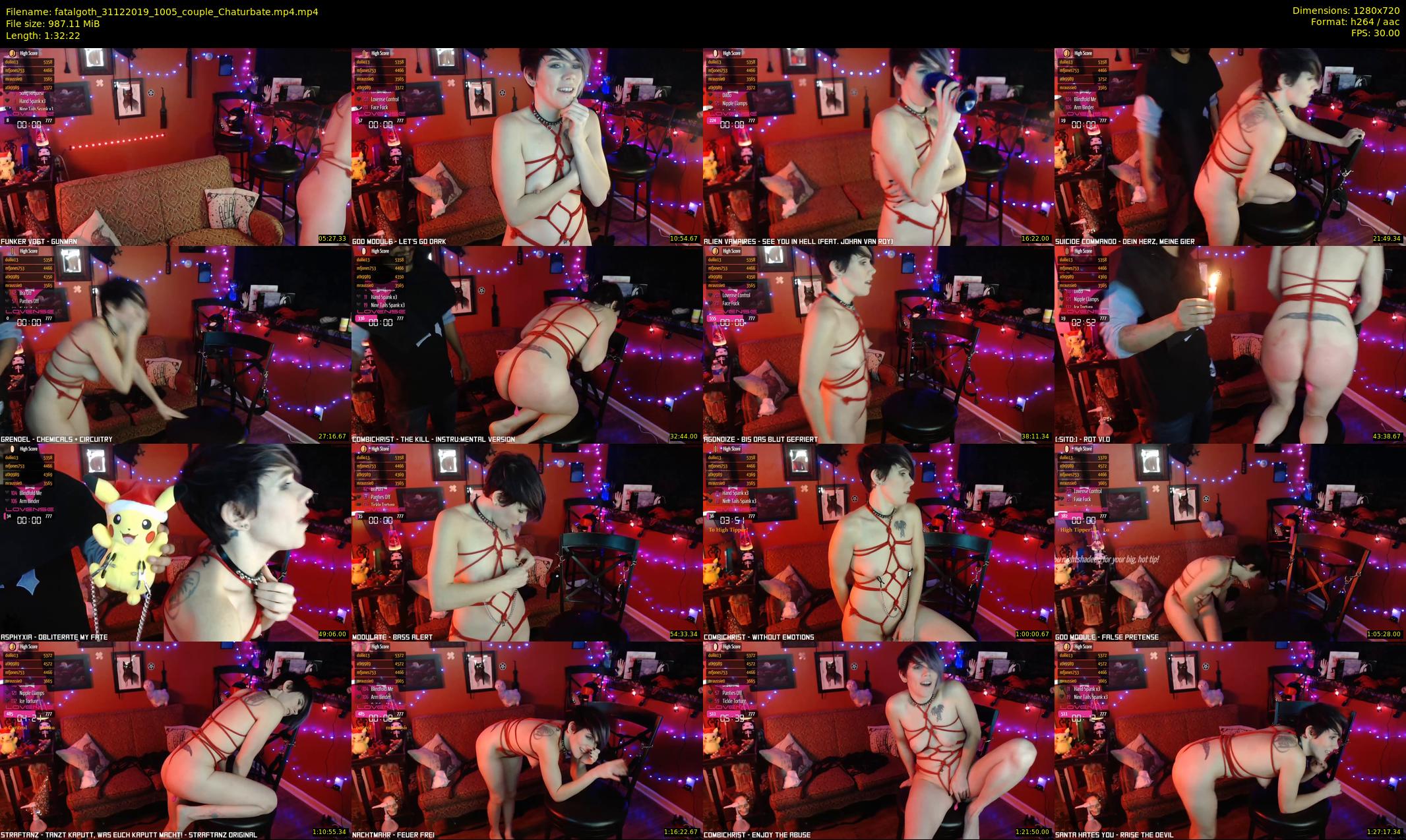 fatalgoth — 93 minute Chaturbate couple cam show recording, 720p, Dec 31, 2019