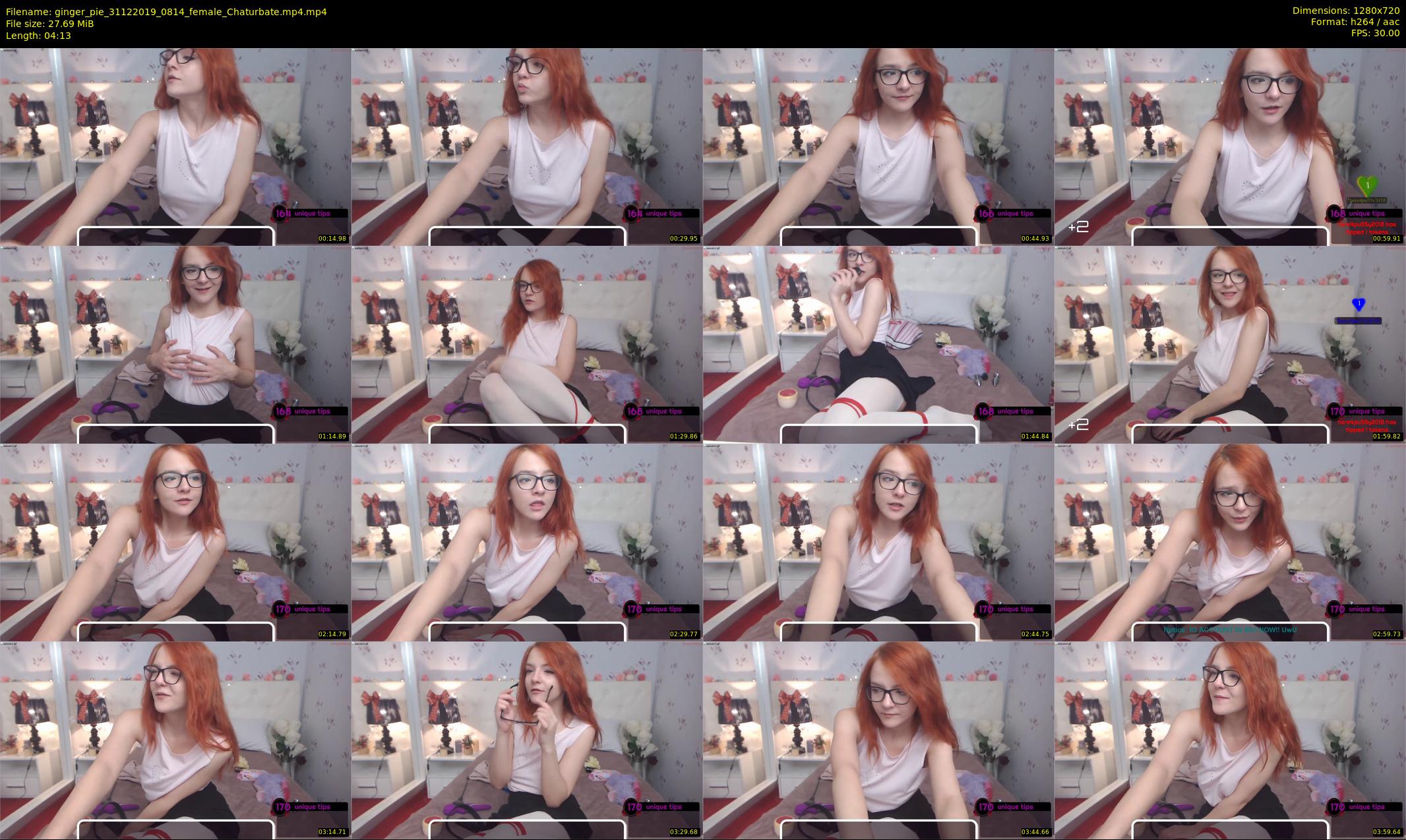 ginger_pie — 5 minute Chaturbate female cam show recording, 720p, Dec 31, 2019