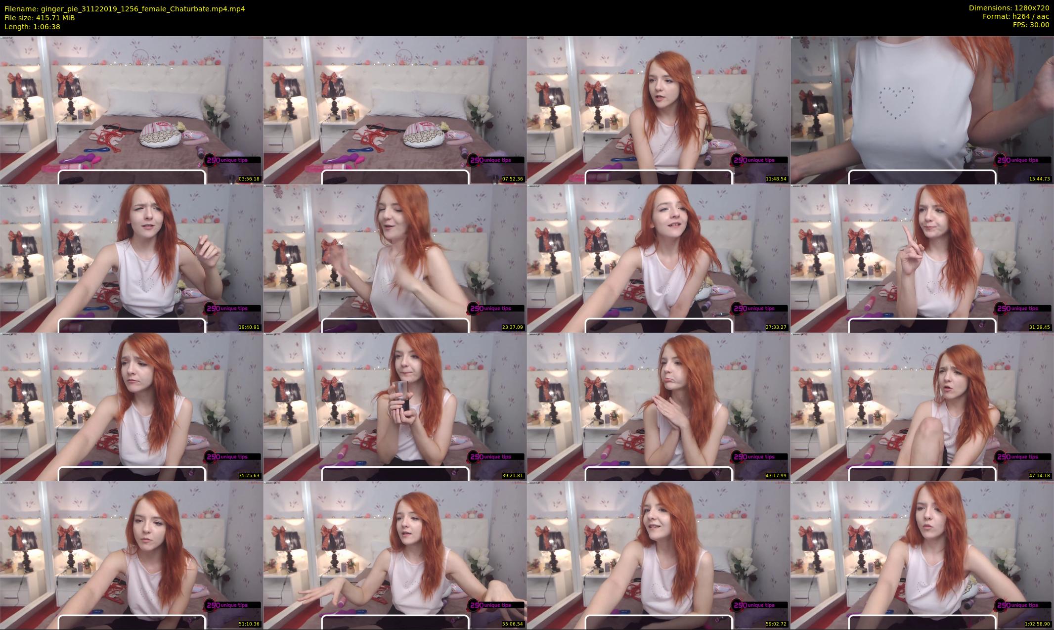 ginger_pie — 67 minute Chaturbate female cam show recording, 720p, Dec 31, 2019