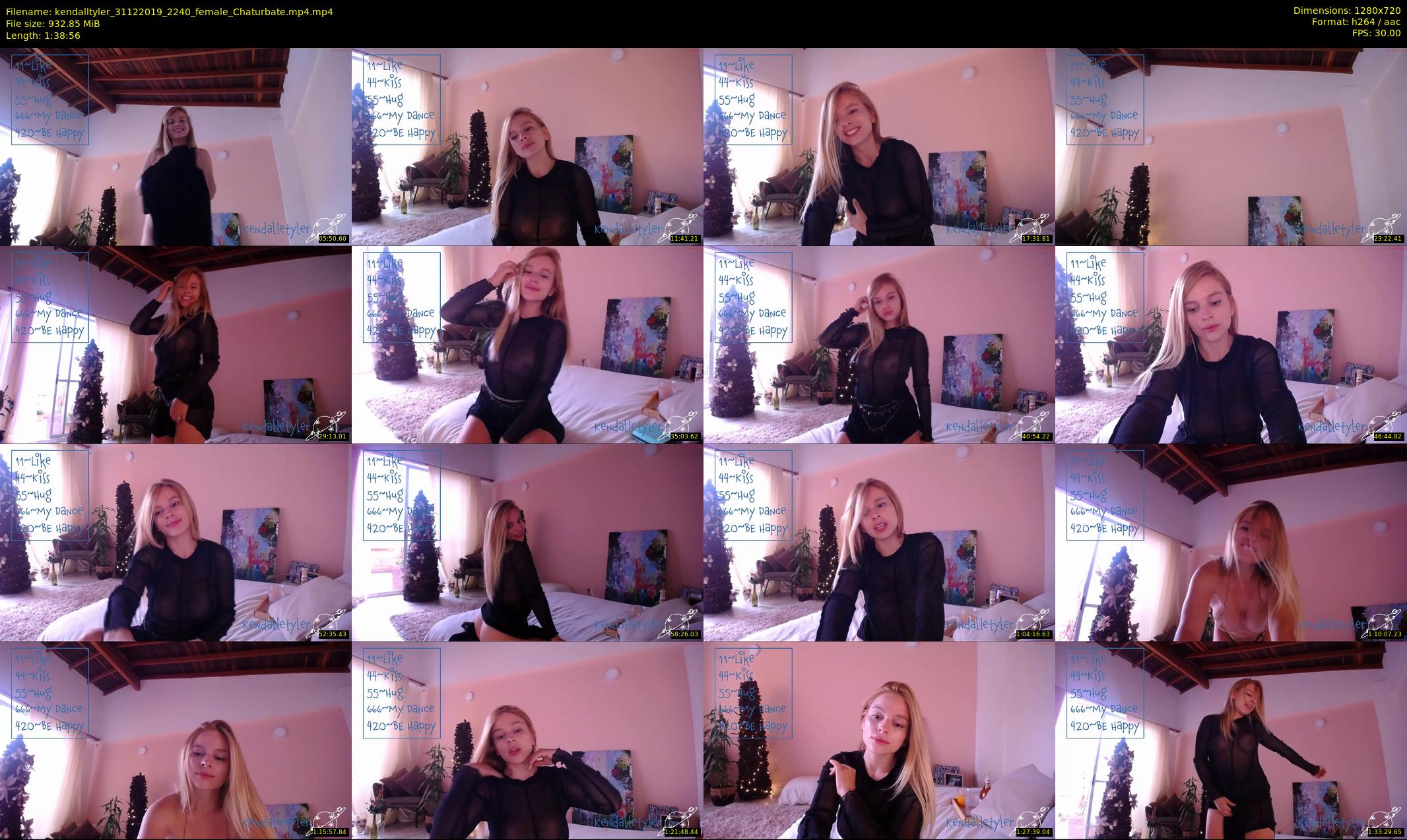 kendalltyler — 99 minute Chaturbate female cam show recording, 720p, Dec 31, 2019