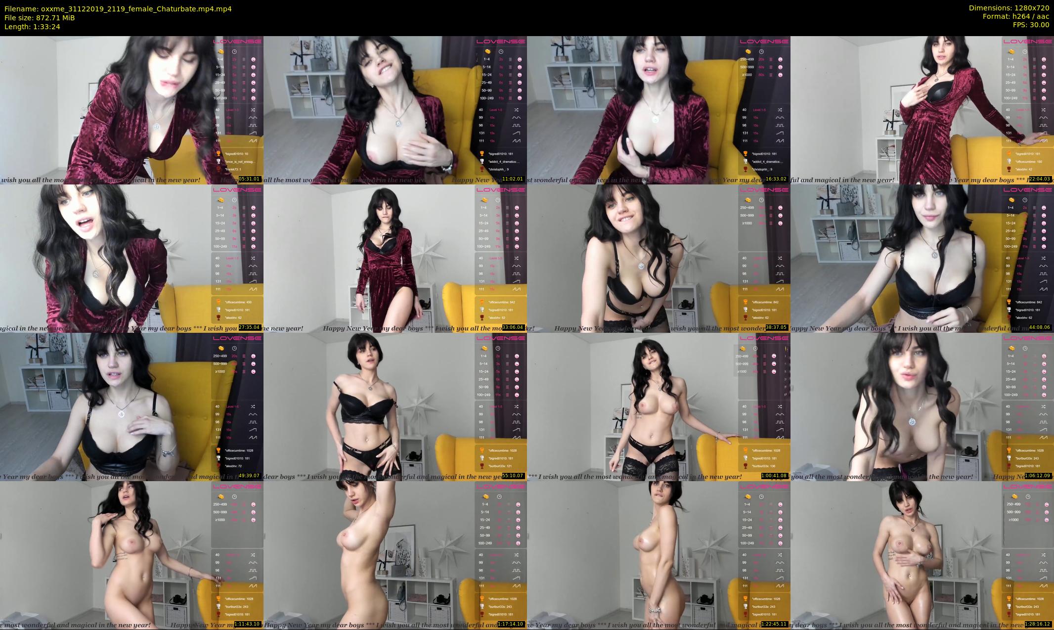 oxxme — 94 minute Chaturbate female cam show recording, 720p, Dec 31, 2019