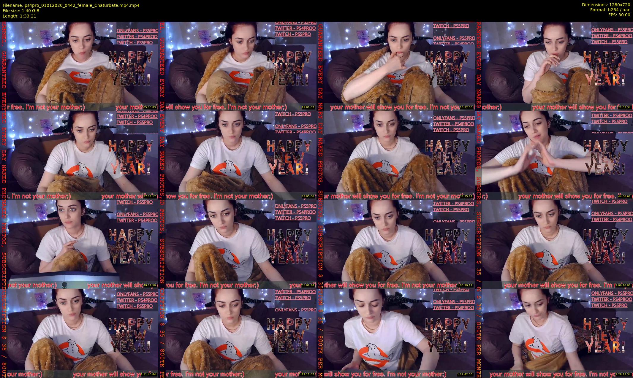 ps4pro — 94 minute Chaturbate female cam show recording, 720p, Jan 1, 2020