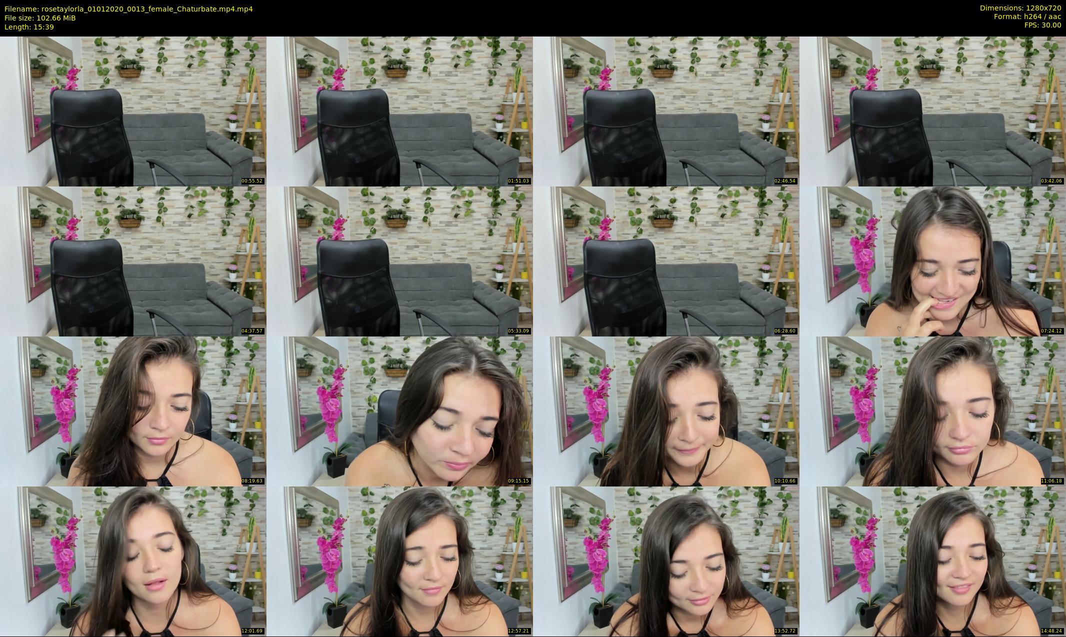 rosetaylorla — 16 minute Chaturbate female cam show recording, 720p, Jan 1, 2020