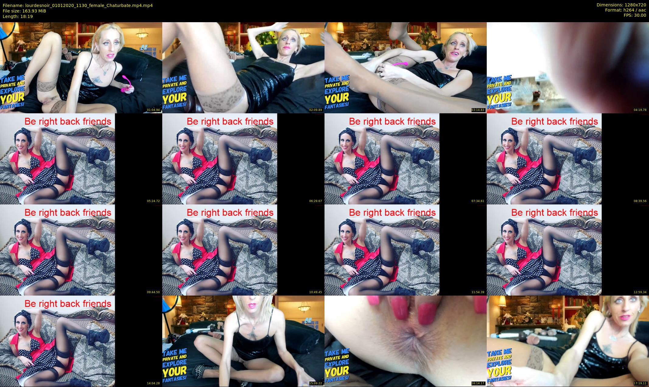 lourdesnoir — 19 minute Chaturbate female cam show recording, 720p, Jan 1, 2020