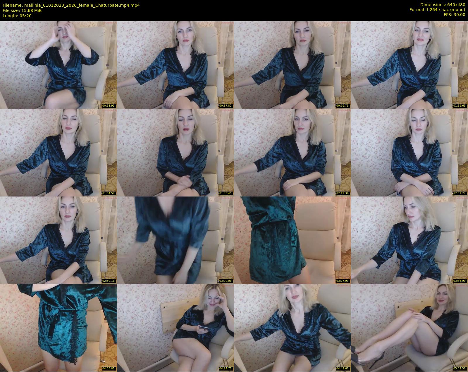 mallinia — 6 minute Chaturbate female cam show recording, 480p, Jan 1, 2020