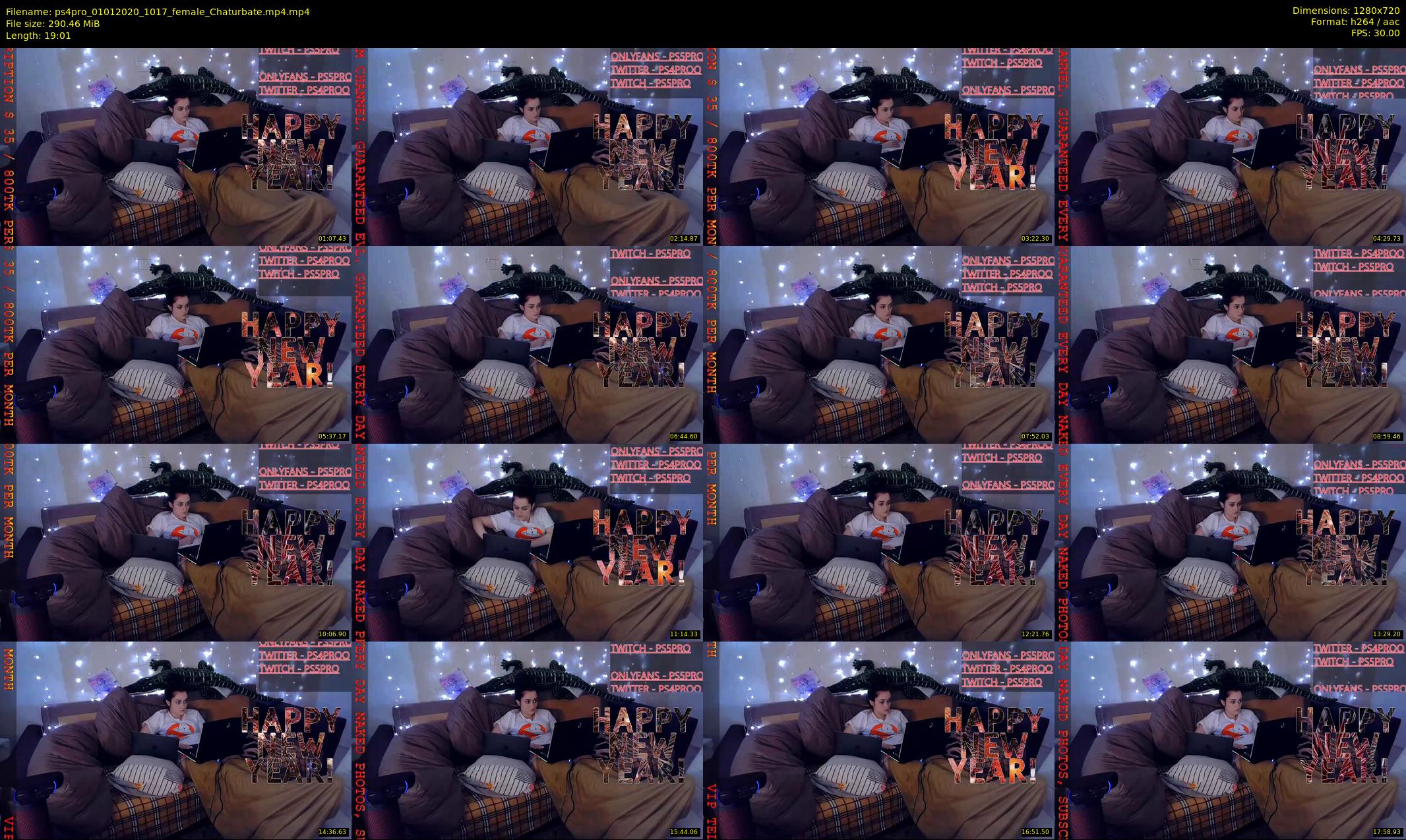 ps4pro — 20 minute Chaturbate female cam show recording, 720p, Jan 1, 2020