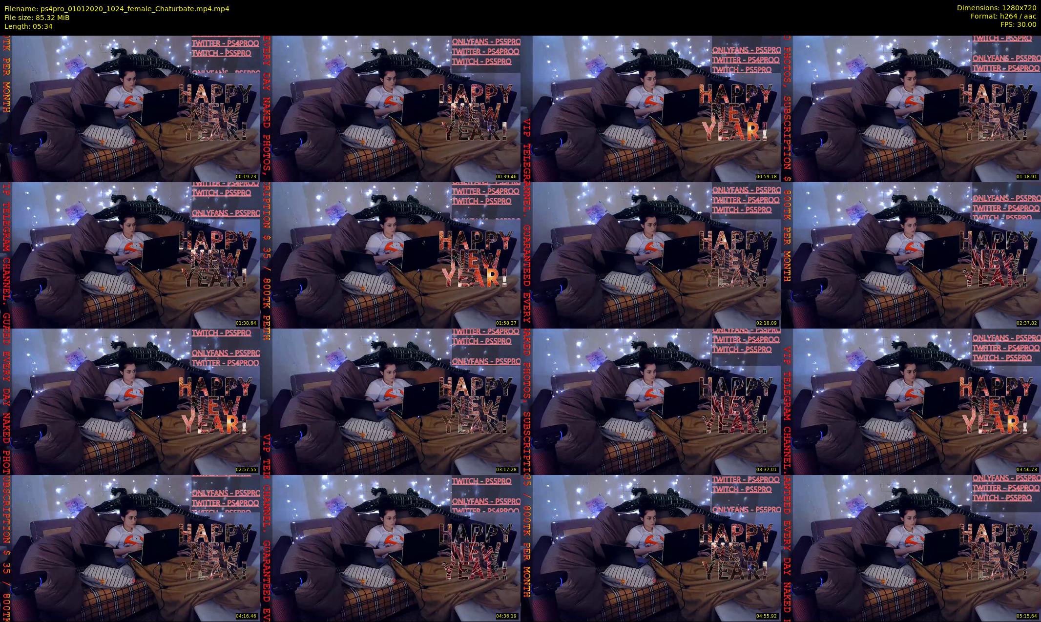 ps4pro — 6 minute Chaturbate female cam show recording, 720p, Jan 1, 2020