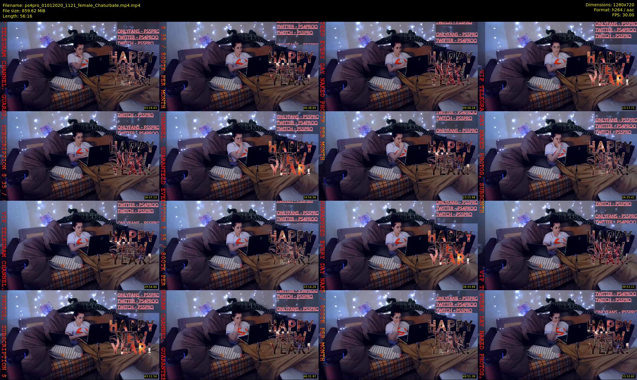 ps4pro — 57 minute Chaturbate female cam show recording, 720p, Jan 1, 2020