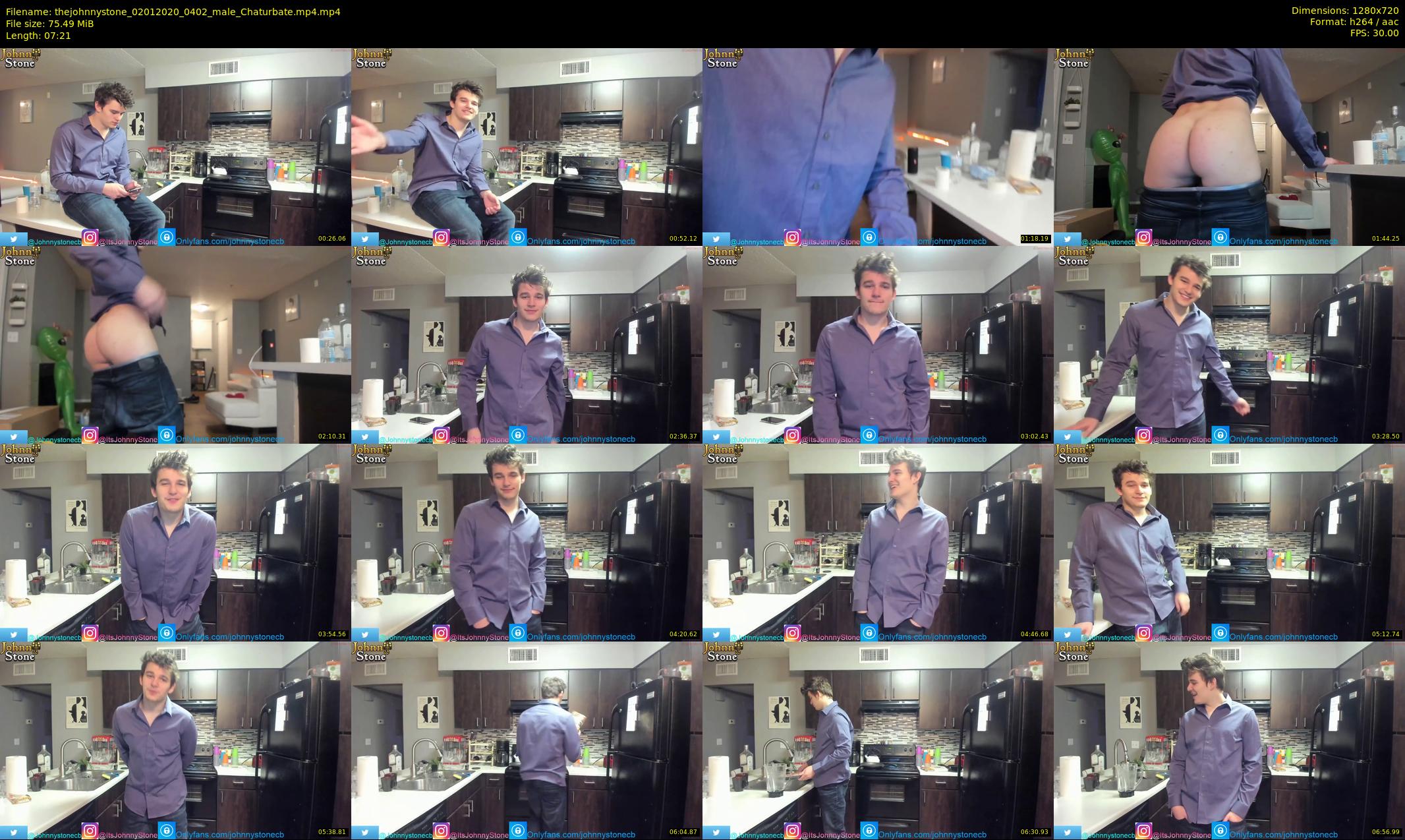 thejohnnystone — 8 minute Chaturbate male cam show recording, 720p, Jan 2, 2020