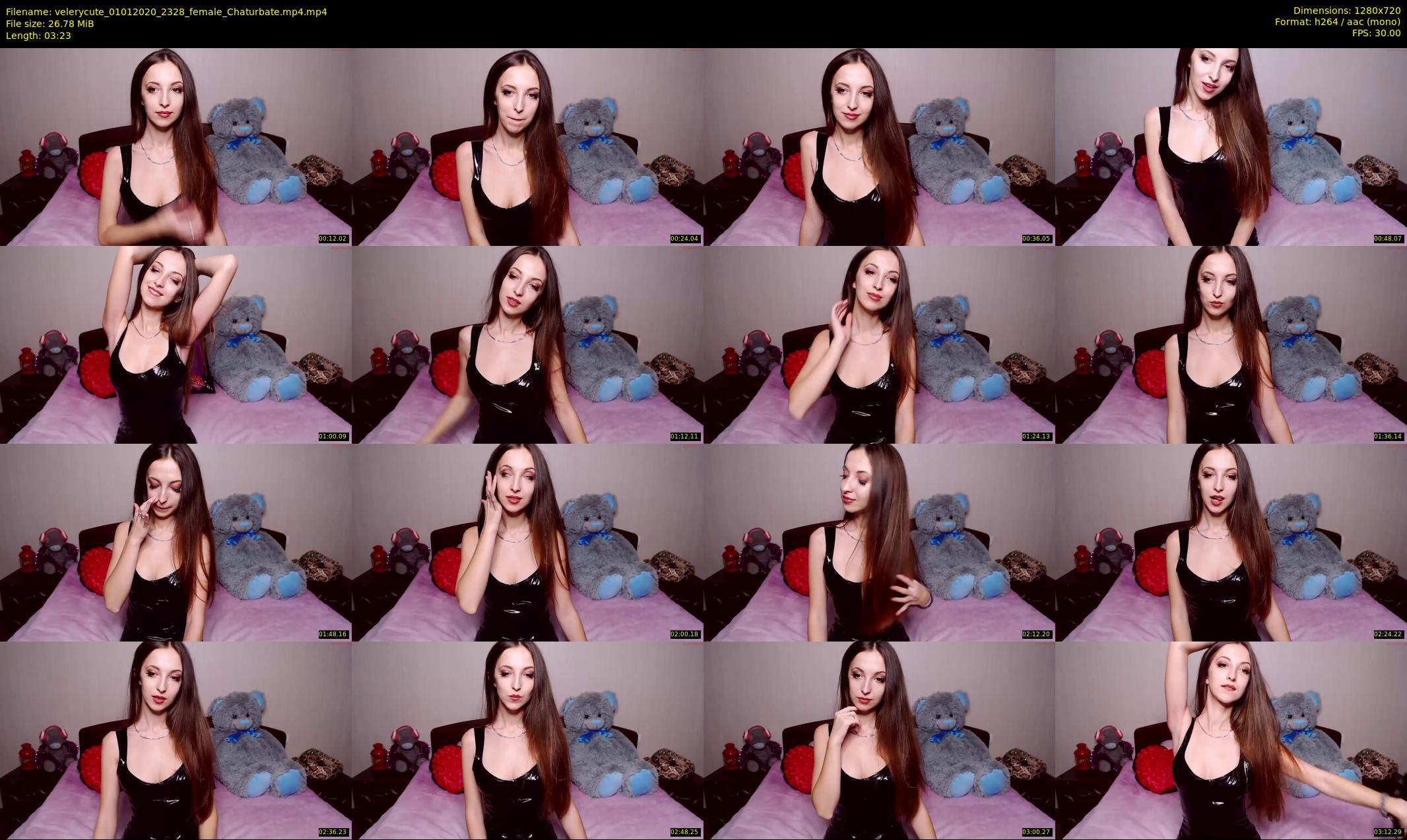 velerycute — 4 minute Chaturbate female cam show recording, 720p, Jan 1, 2020
