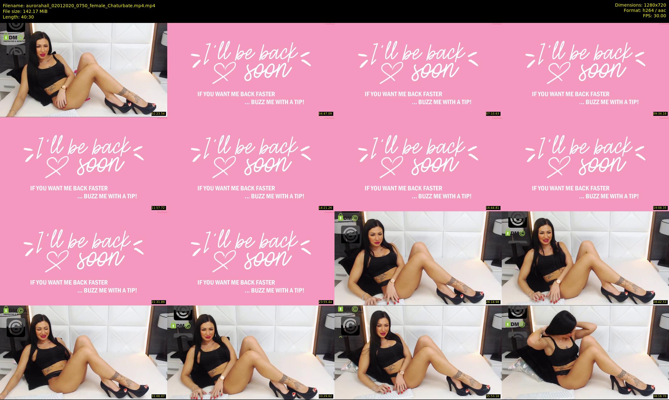 aurorahall — 41 minute Chaturbate female cam show recording, 720p, Jan 2, 2020