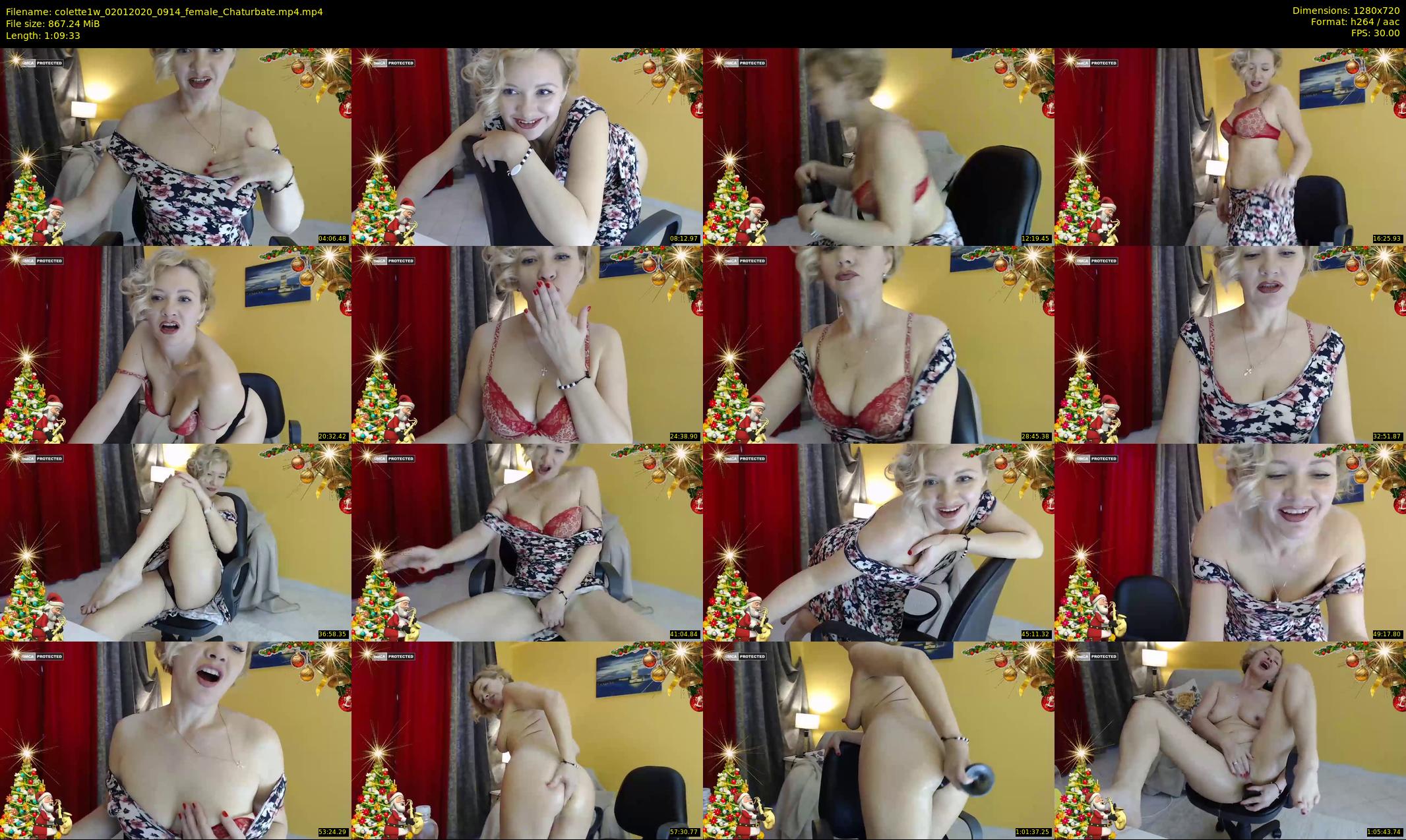 colette1w — 70 minute Chaturbate female cam show recording, 720p, Jan 2, 2020