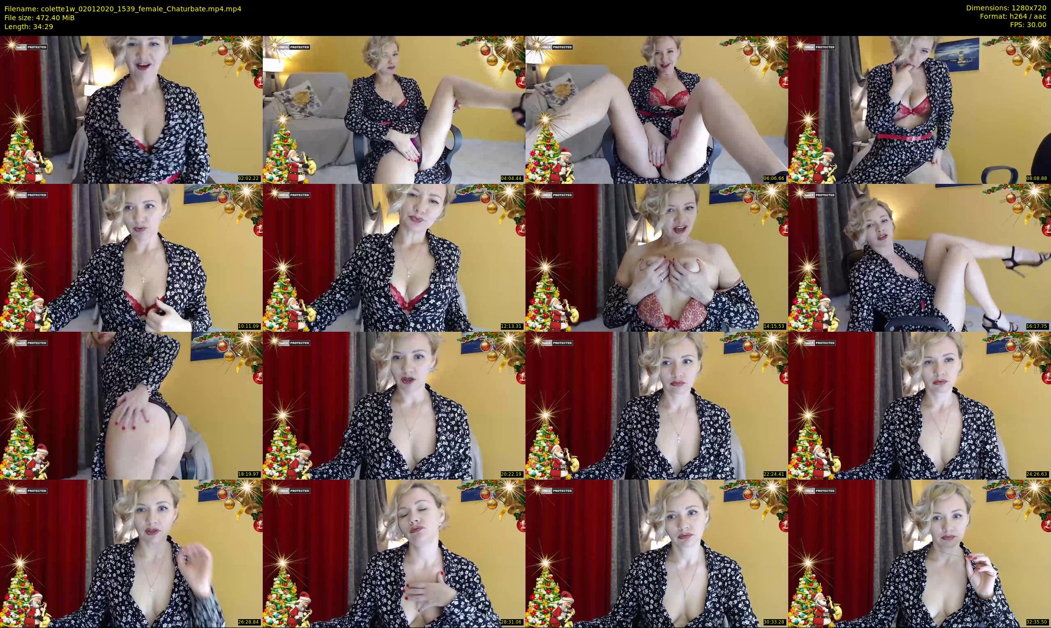 colette1w — 35 minute Chaturbate female cam show recording, 720p, Jan 2, 2020