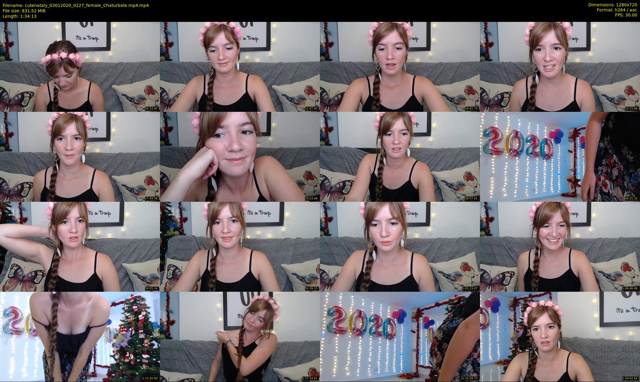 cutenataly — 95 minute Chaturbate female cam show recording, 720p, Jan 3, 2020