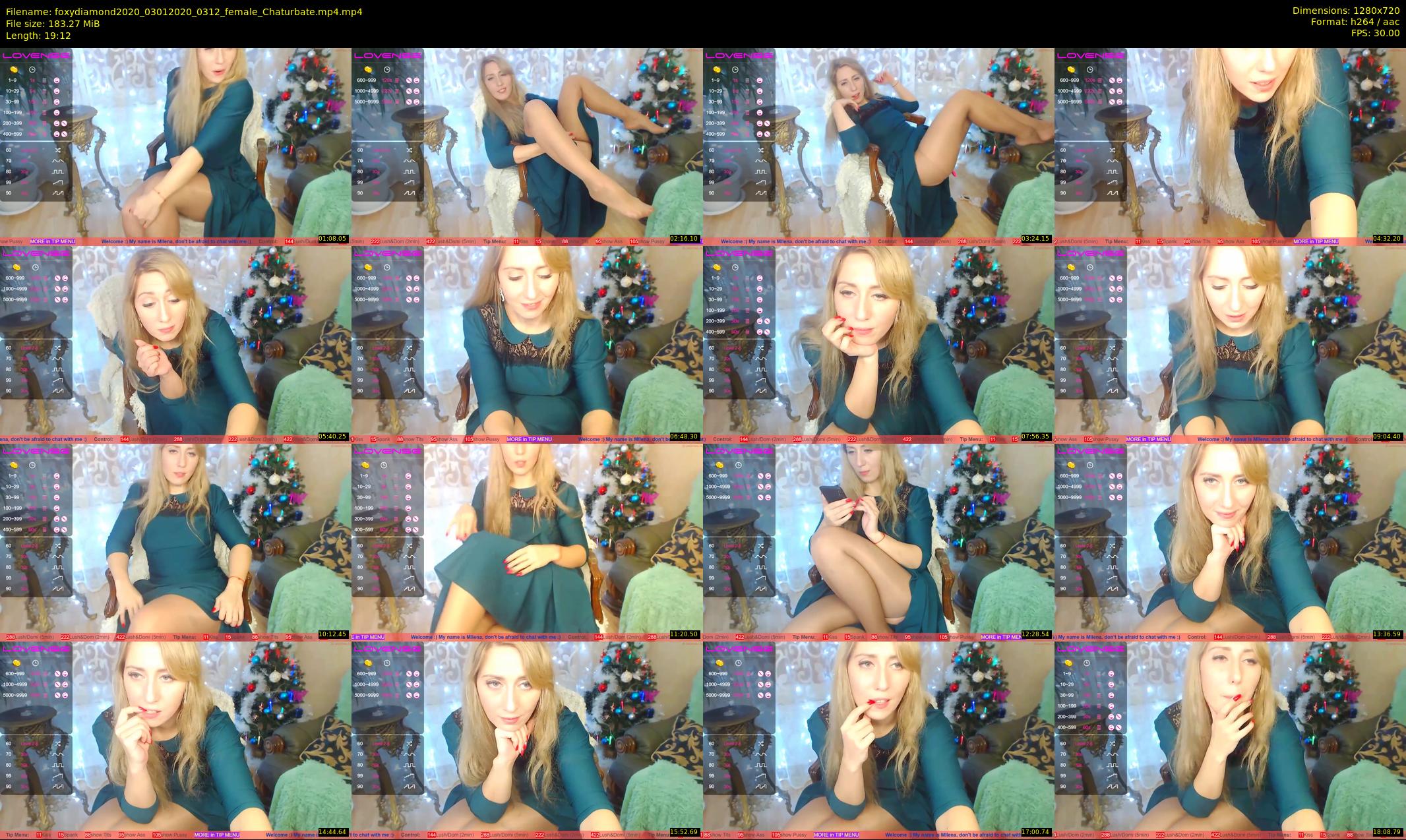 foxydiamond2020 — 20 minute Chaturbate female cam show recording, 720p, Jan 3, 2020