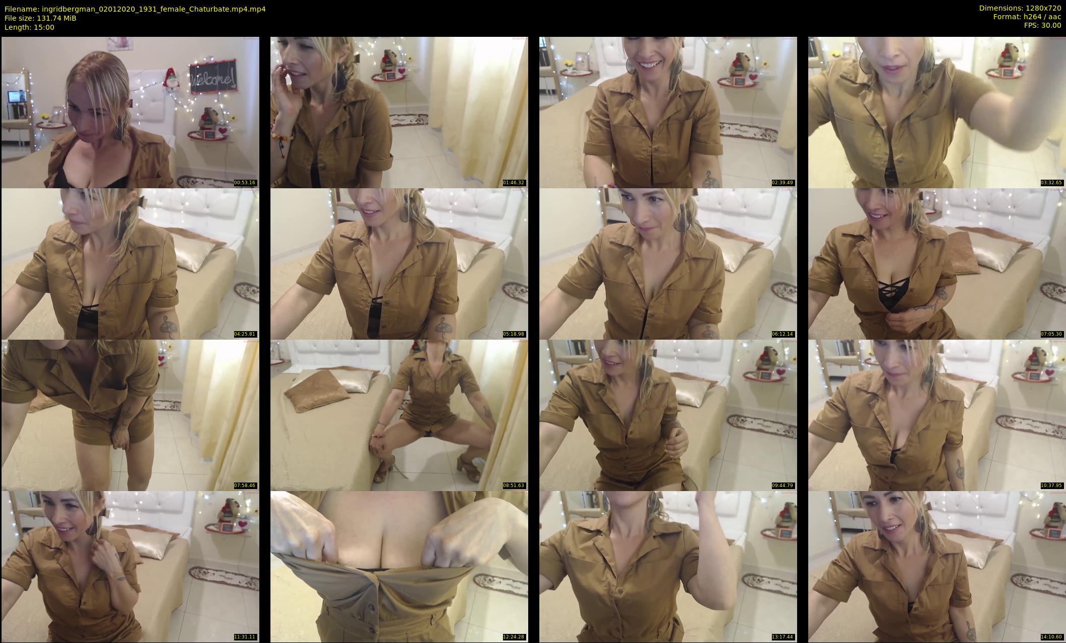 ingridbergman — 15 minute Chaturbate female cam show recording, 720p, Jan 2, 2020