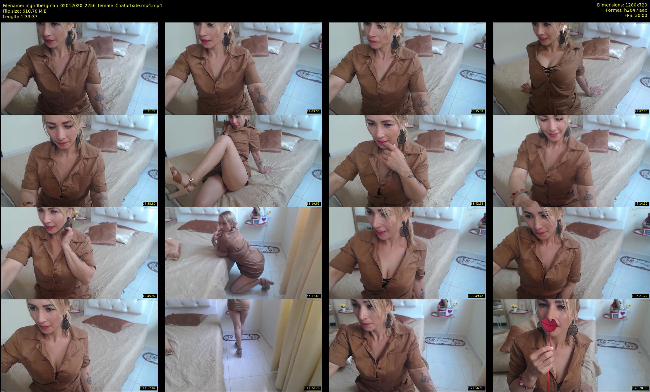 ingridbergman — 94 minute Chaturbate female cam show recording, 720p, Jan 2, 2020