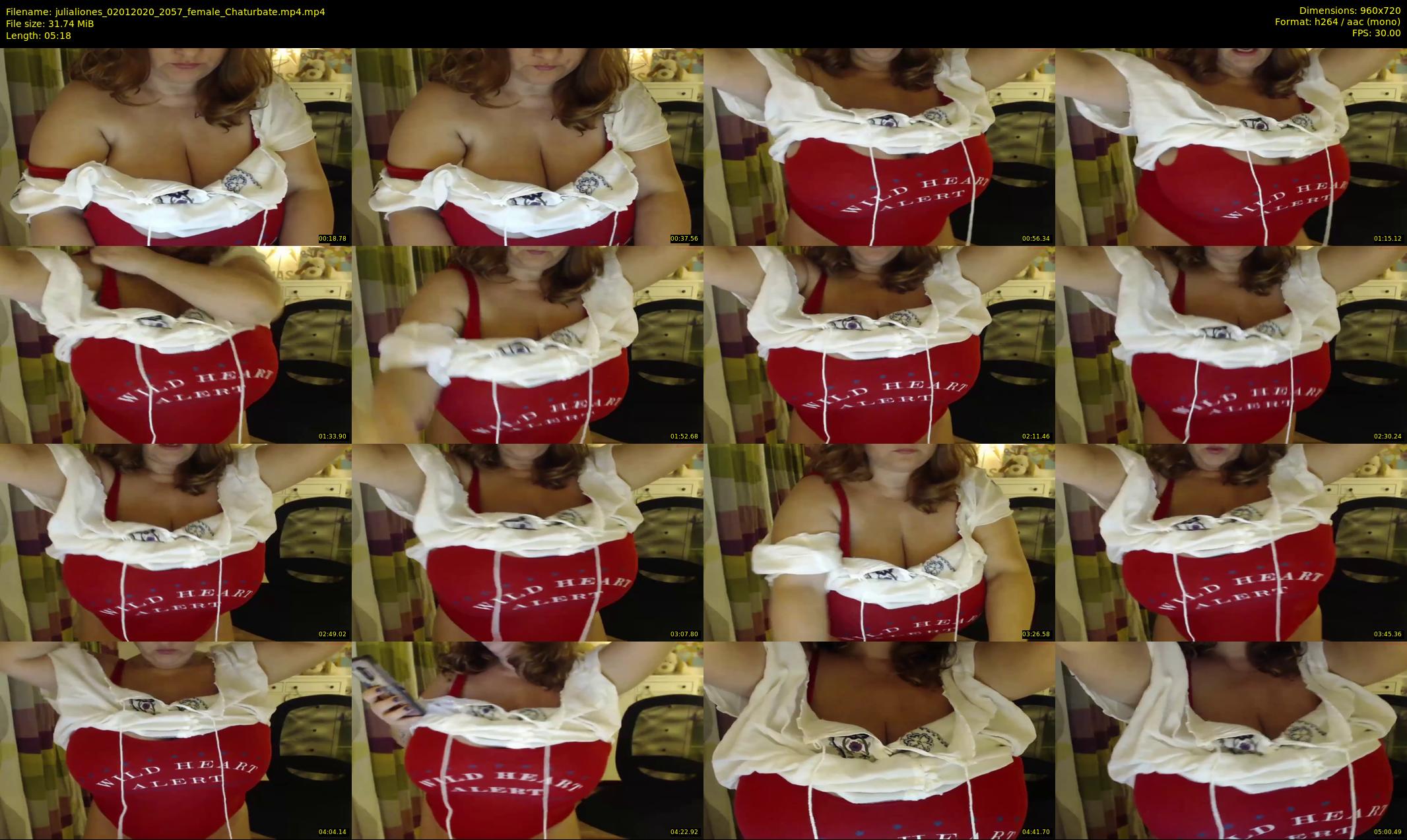 julialiones — 6 minute Chaturbate female cam show recording, 720p, Jan 2, 2020