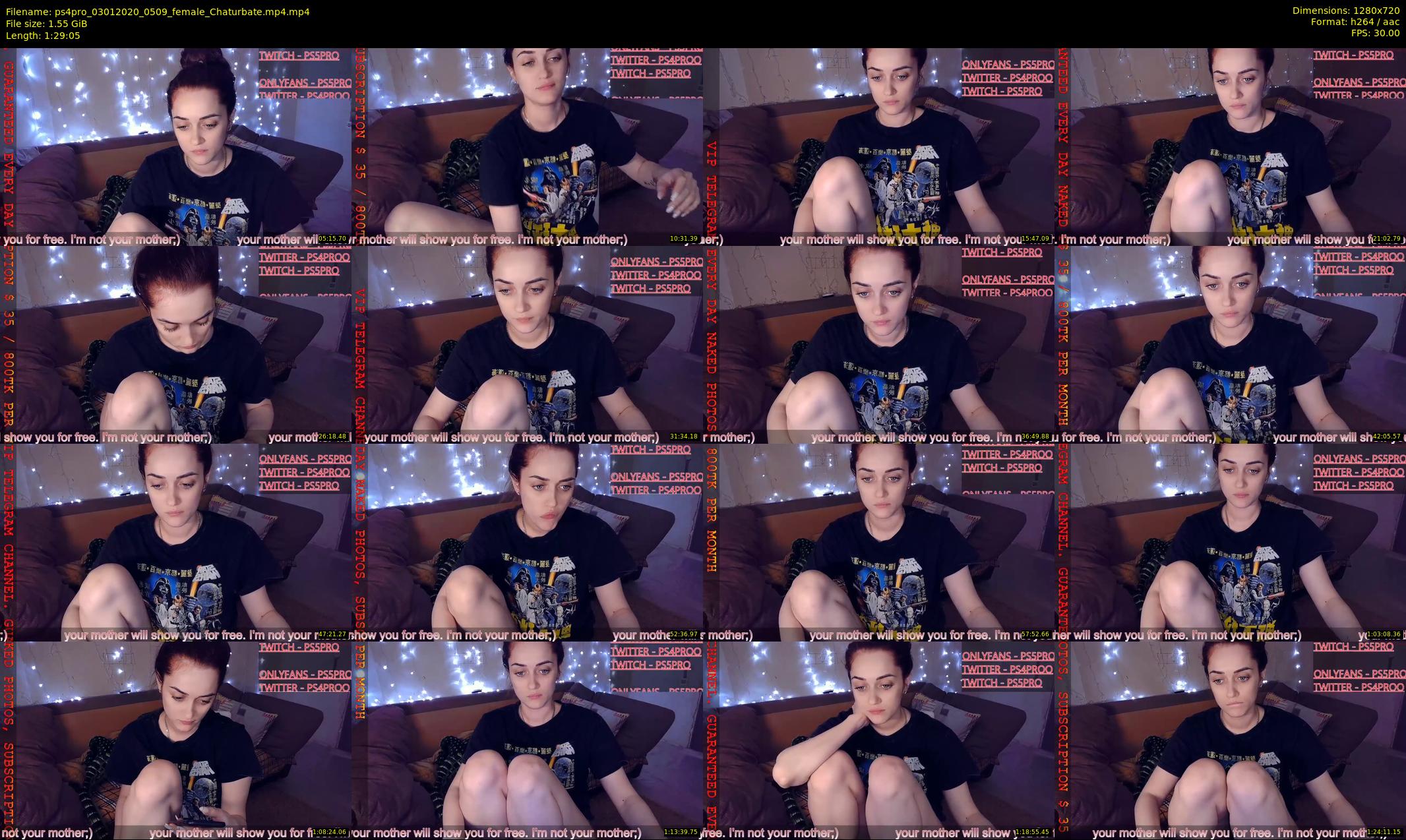 ps4pro — 90 minute Chaturbate female cam show recording, 720p, Jan 3, 2020