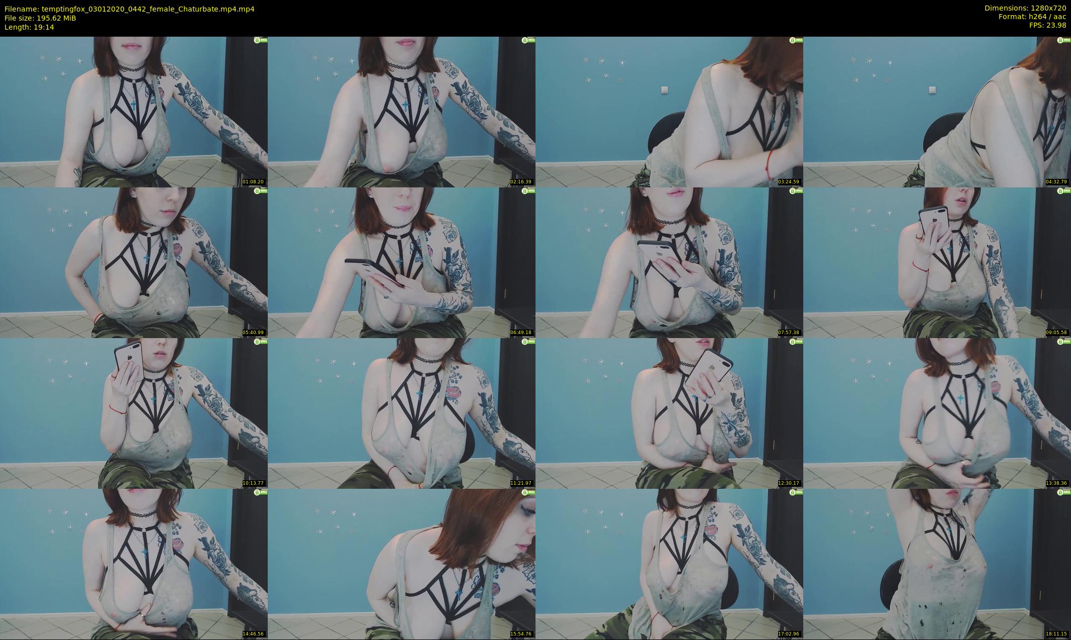 temptingfox — 20 minute Chaturbate female cam show recording, 720p, Jan 3, 2020
