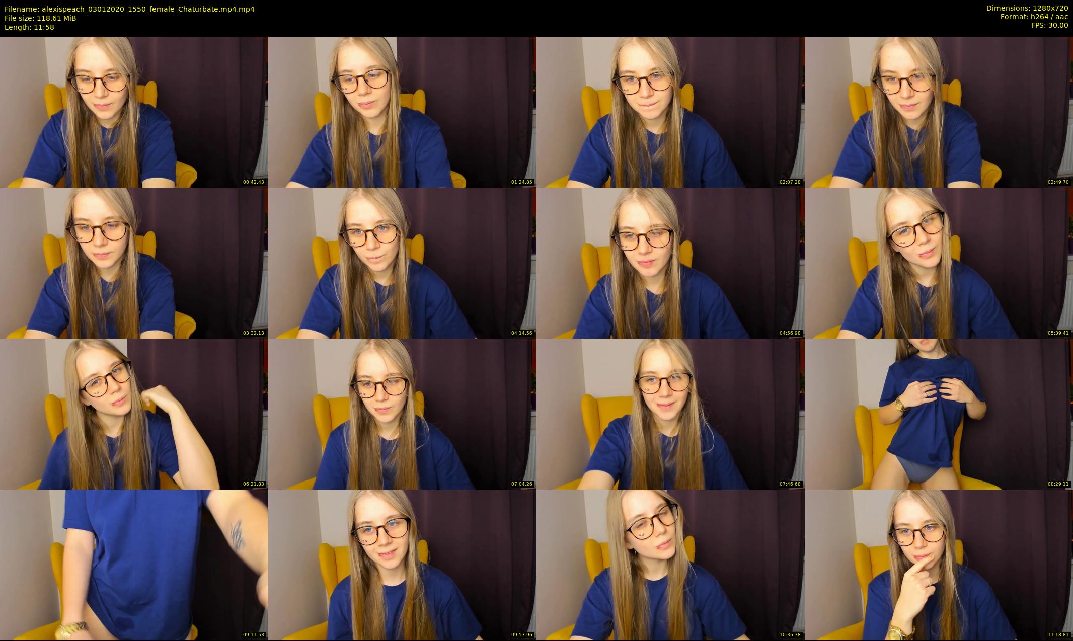 alexispeach — 12 minute Chaturbate female cam show recording, 720p, Jan 3, 2020