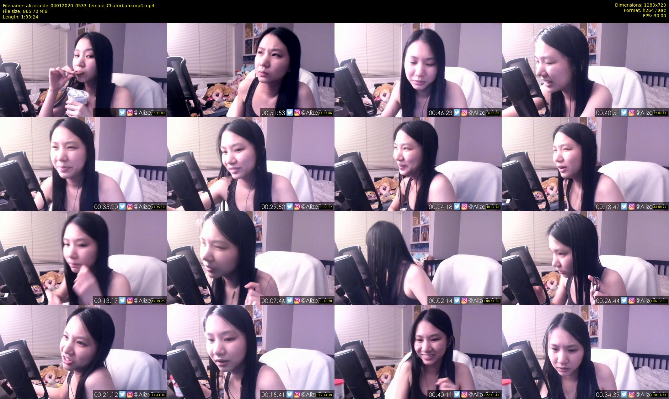 alizezaide — 94 minute Chaturbate female cam show recording, 720p, Jan 4, 2020