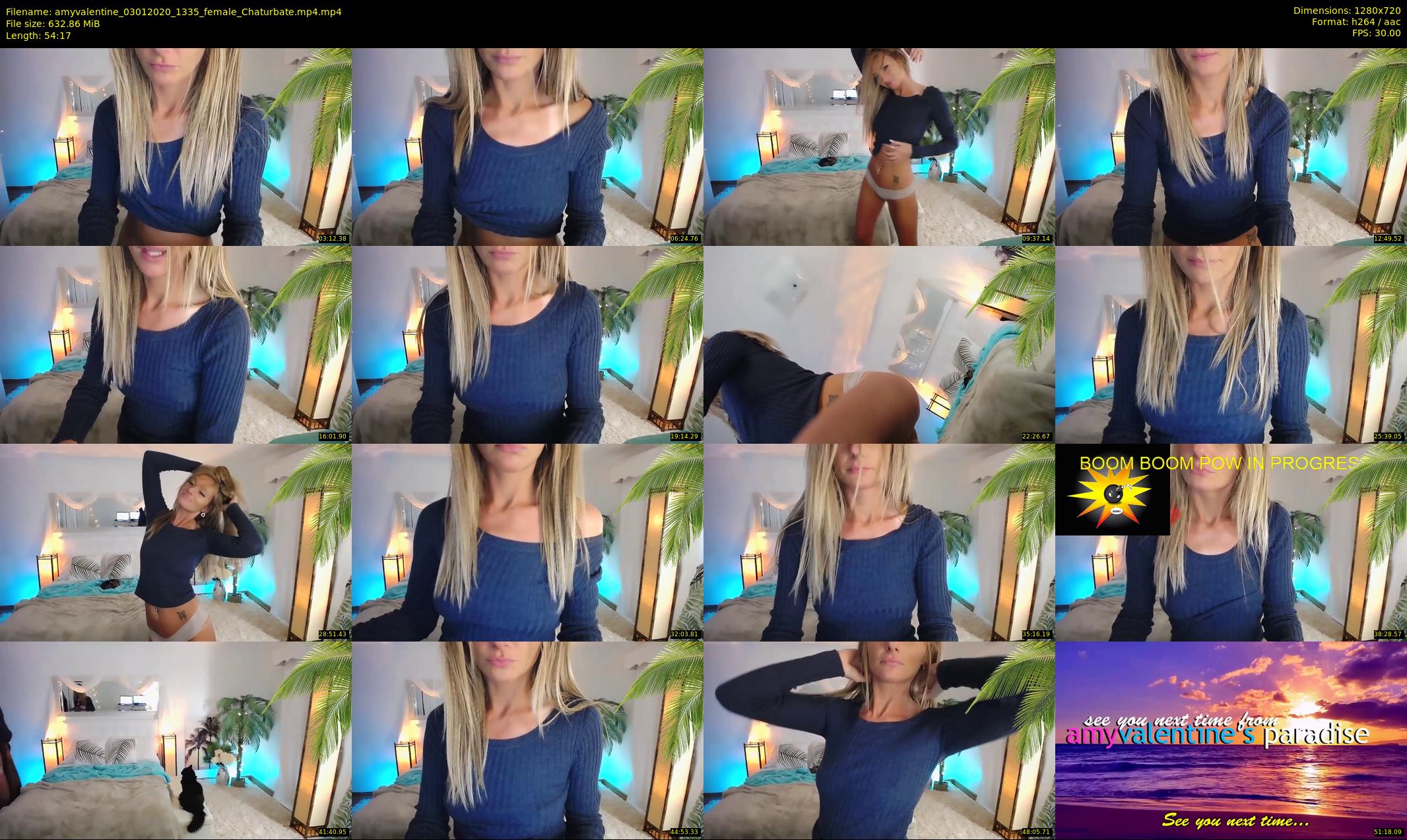 amyvalentine — 55 minute Chaturbate female cam show recording, 720p, Jan 3, 2020