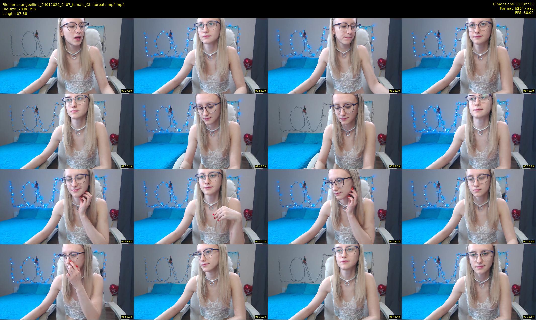 angeellina — 8 minute Chaturbate female cam show recording, 720p, Jan 4, 2020