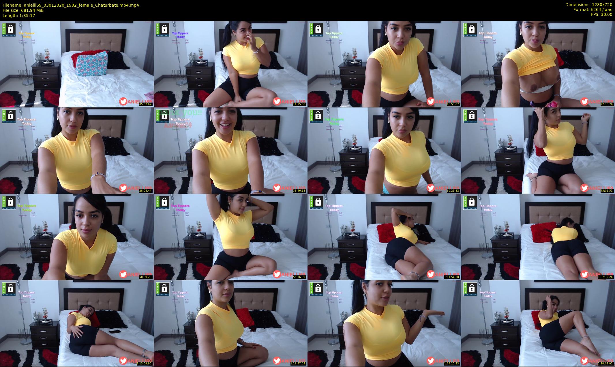 anielli69 — 96 minute Chaturbate female cam show recording, 720p, Jan 3, 2020