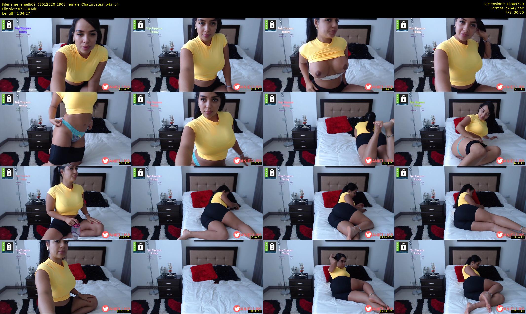 anielli69 — 95 minute Chaturbate female cam show recording, 720p, Jan 3, 2020