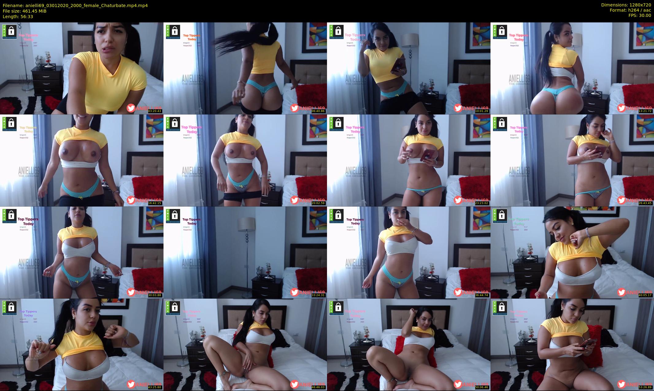 anielli69 — 57 minute Chaturbate female cam show recording, 720p, Jan 3, 2020