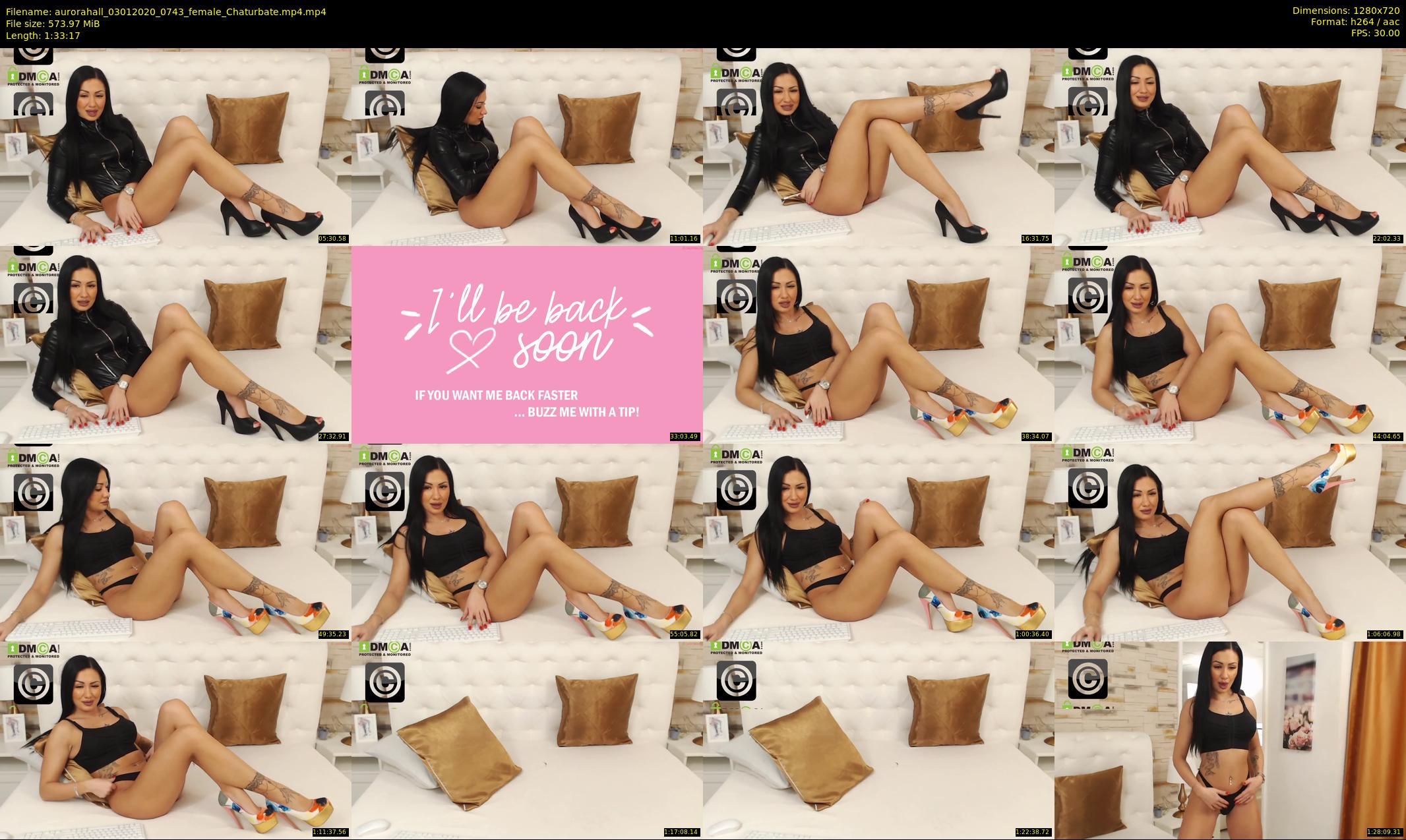 aurorahall — 94 minute Chaturbate female cam show recording, 720p, Jan 3, 2020