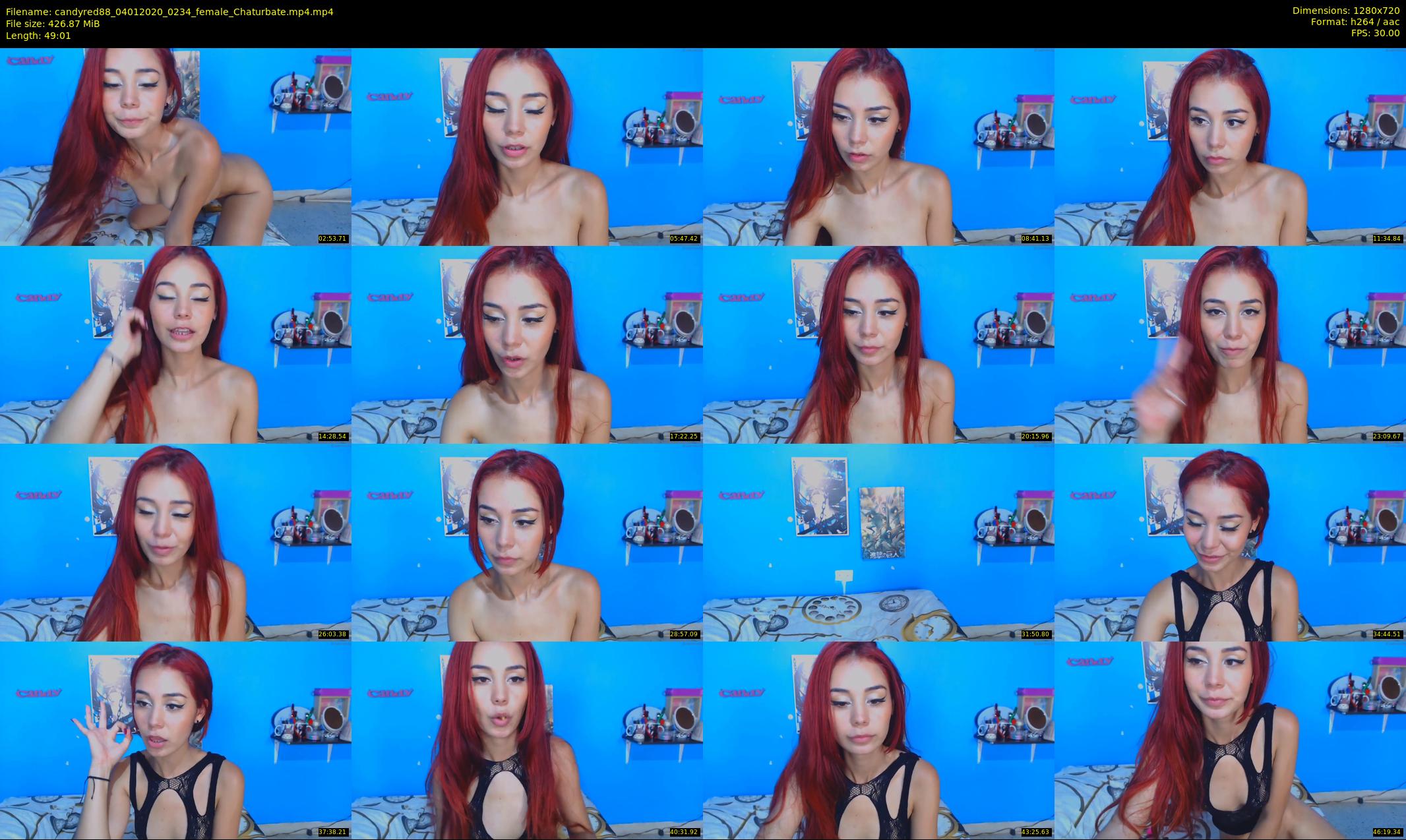 candyred88 — 50 minute Chaturbate female cam show recording, 720p, Jan 4, 2020