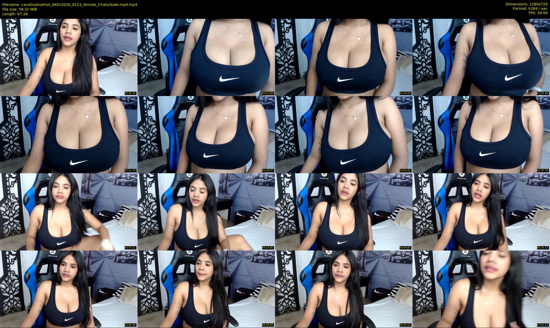 carolinalovehot — 8 minute Chaturbate female cam show recording, 720p, Jan 4, 2020