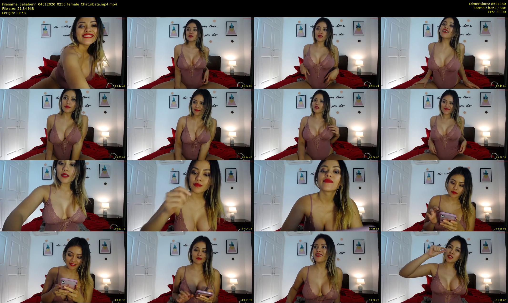 celiahenn — 12 minute Chaturbate female cam show recording, 480p, Jan 4, 2020