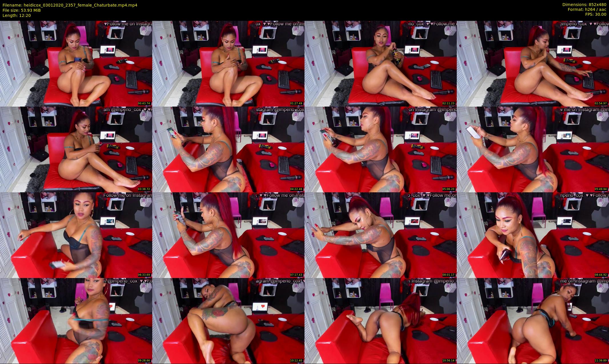 heidicox — 13 minute Chaturbate female cam show recording, 480p, Jan 3, 2020