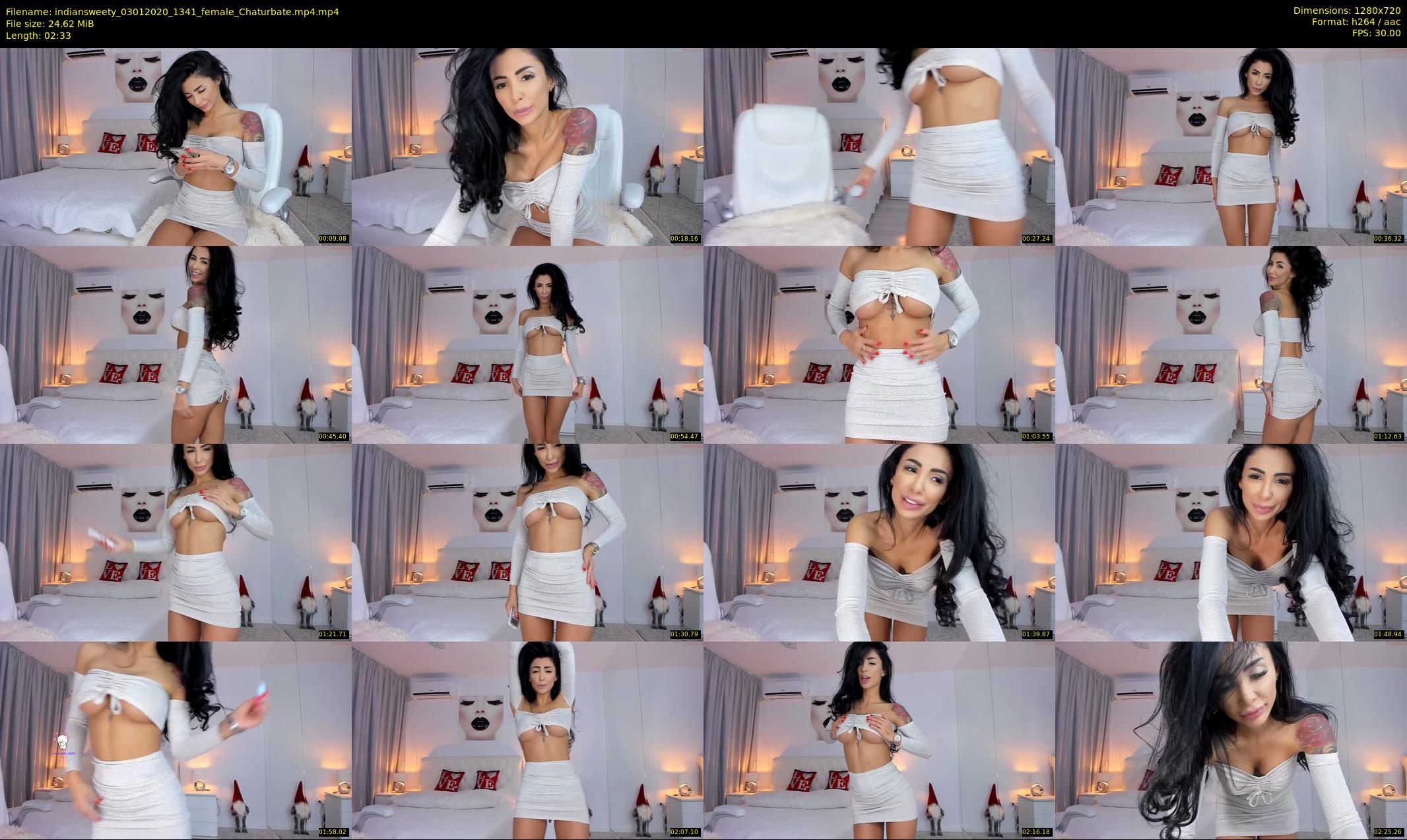 indiansweety — 3 minute Chaturbate female cam show recording, 720p, Jan 3, 2020