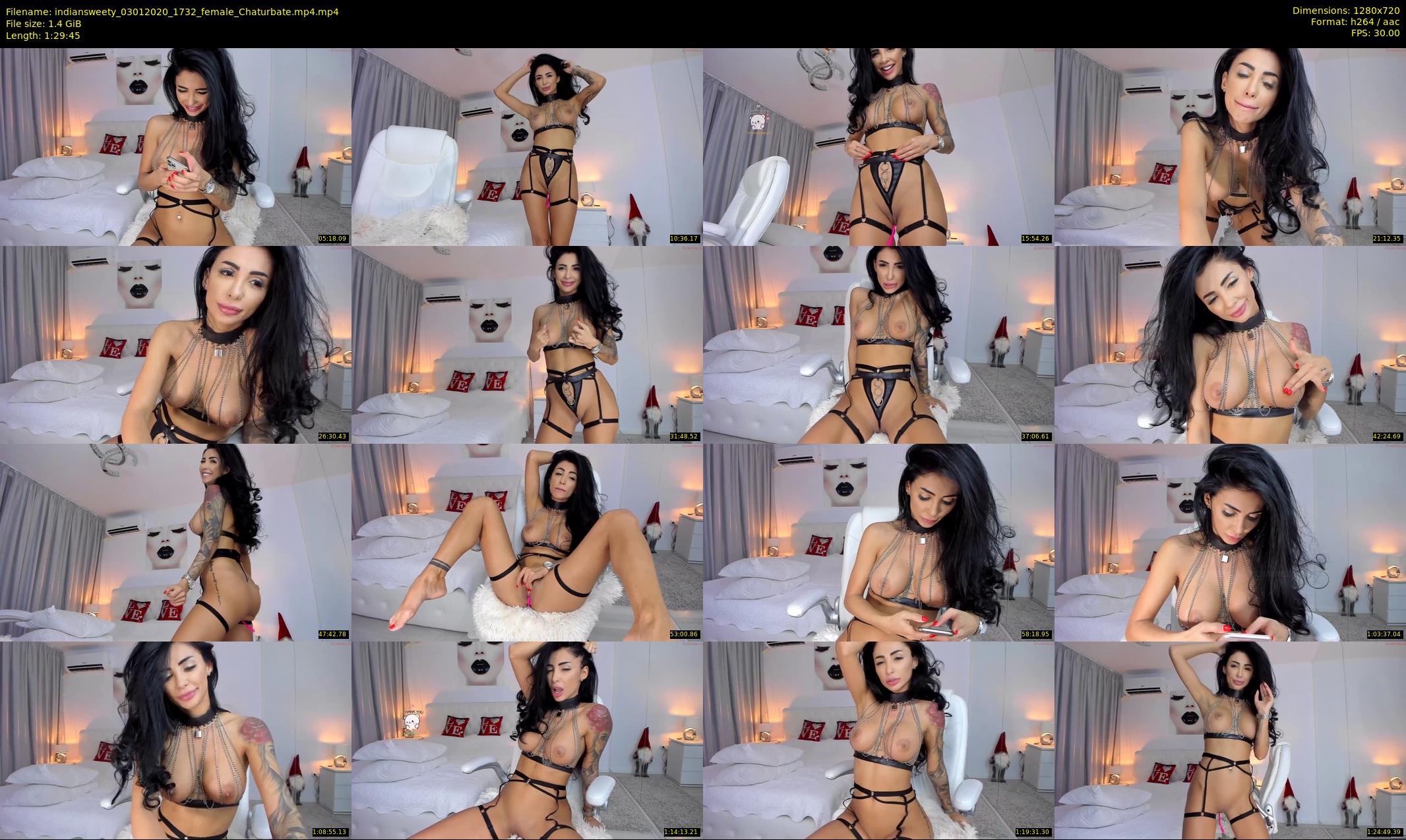 indiansweety — 90 minute Chaturbate female cam show recording, 720p, Jan 3, 2020