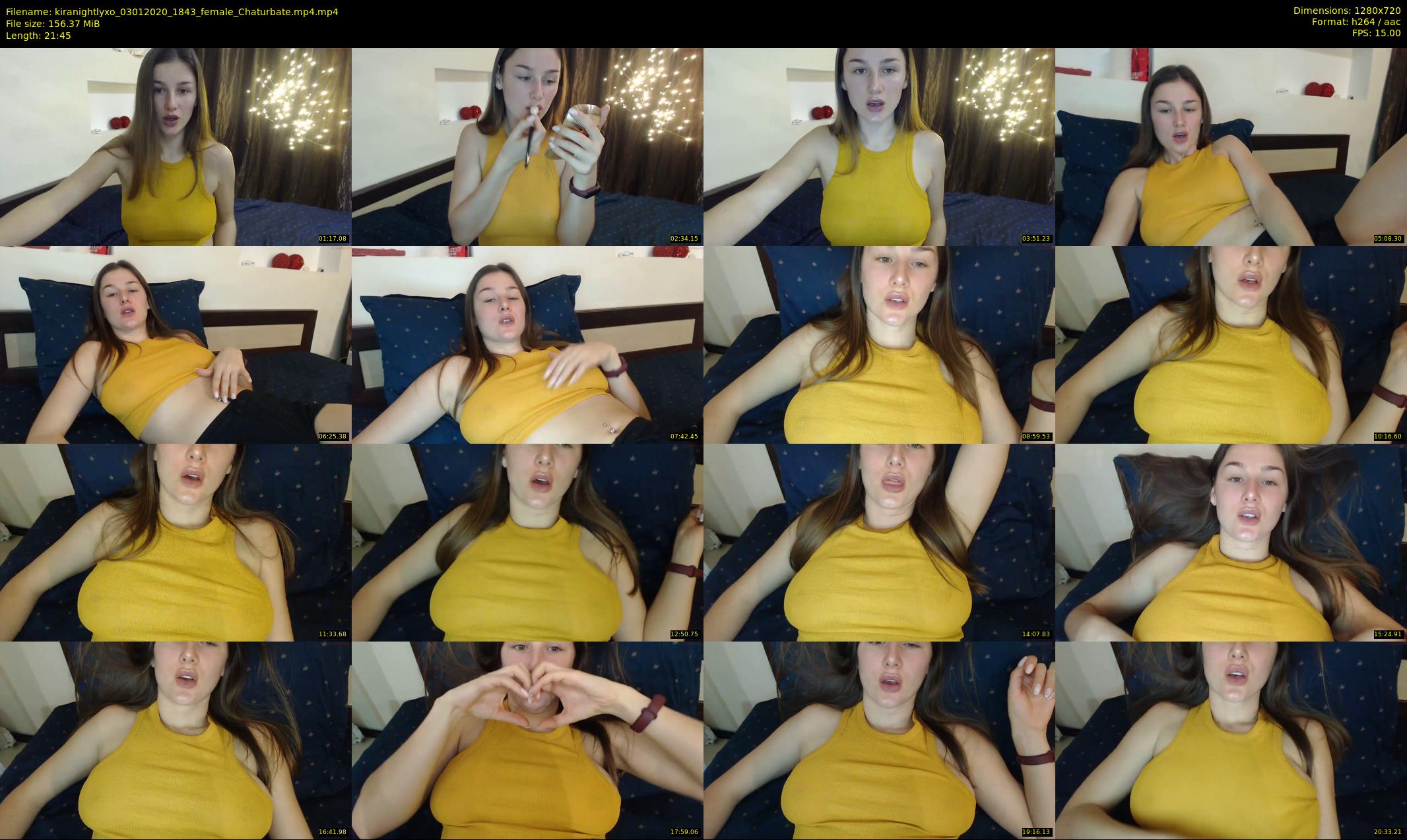 kiranightlyxo — 22 minute Chaturbate female cam show recording, 720p, Jan 3, 2020