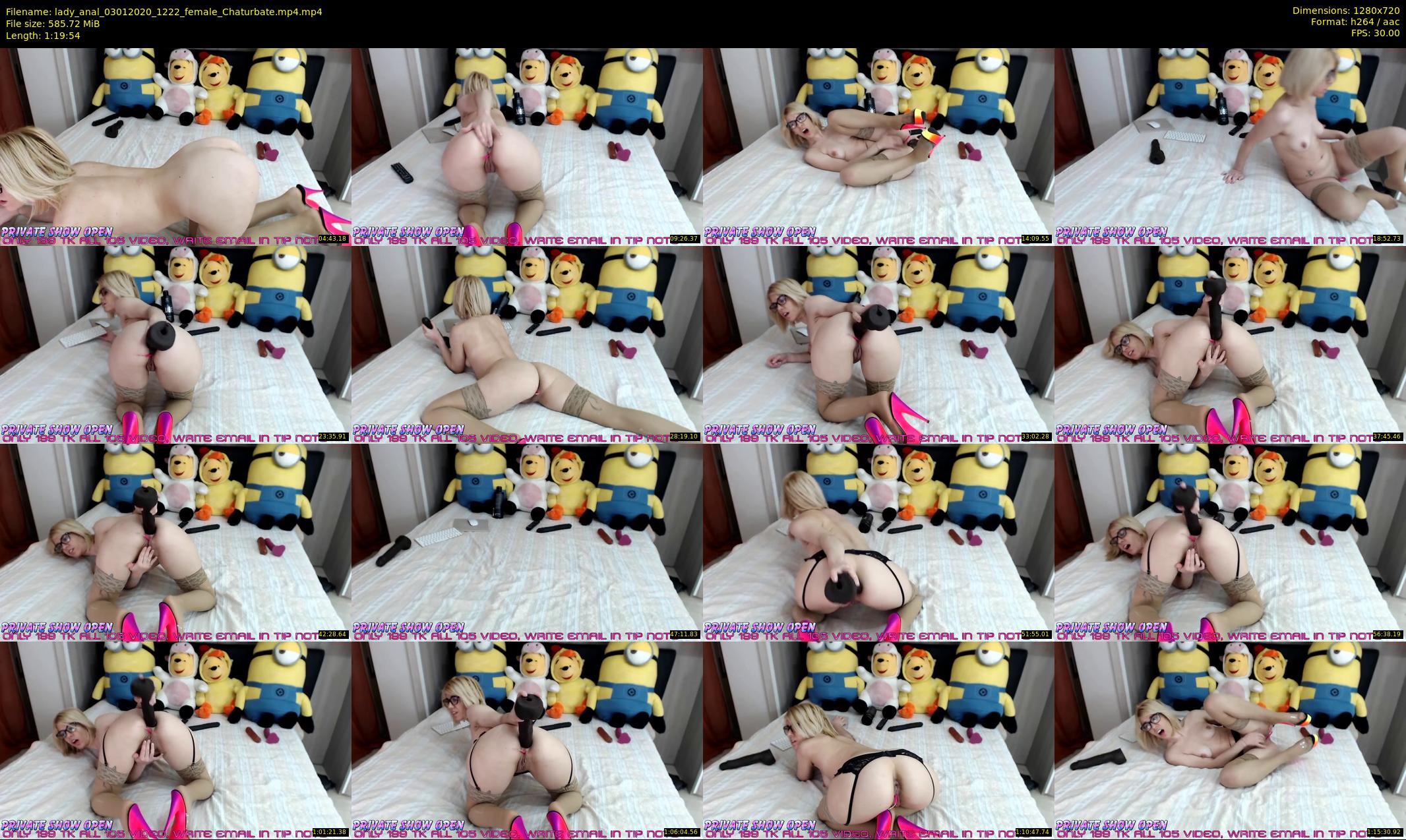lady_anal — 80 minute Chaturbate female cam show recording, 720p, Jan 3, 2020